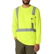 Genuine Dickies Men's Hi-Vis Long Sleeve Safety Tee with 3M™ Scotchlite™ Reflective Taping