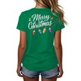 thumbnail image 4 of gbyLJF Women's Merry Christmas T Shirt Snowflake and Lights Double Sided Graphic Tops Ugly Short Sleeve Tee for Party Holiday, 4 of 5