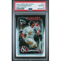 Graded 2024 Topps Spotlight Jasson Dominguez #FL3 First Lights Rookie RC Baseball Card PSA 10 Gem Mint