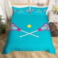 thumbnail image 4 of 2024 Lacrosse Duvet Cover Sports Theme Bedding Set Single For Boys Gilrs Polyester Lacrosse Player Games Comforter Cover Set, 4 of 7
