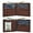 Dark brown, variant on Men's Bifold Leather Hipster wallet with middle flap - 16 credit card slots