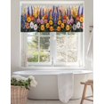 thumbnail image 4 of Curtain Valance for Windows,Garden Flower Oil Painting Art Kitchen Valances Rod Pocket Short Curtains,Blossom Daisy Lavender Floral Window Treatment Panel for Bedroom Bathroom 54x18in, 4 of 9
