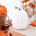 thumbnail image 3 of 8 Inch Large Artificial Pumpkins Decor Foam Fake Decorative Pumpkins for Halloween Autumn Harvest Home Decorations, 3 of 7