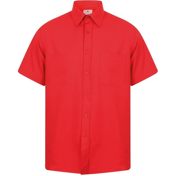 Henbury Mens Wicking Anti-bacterial Short Sleeve Work Shirt