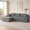 L-Grey, variant on Boneless Couch,108'' Modular Sectional Sofa, Cloud Couch with U-Shape Chaise & Deep Seat, Corduroy Upholstered Living Room Couch,Sectional Couches for Living Room Apartment, Black