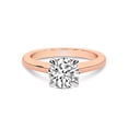 thumbnail image 3 of IGI Certified 4 Carat Round Shape Lab Grown Diamond Engagement Ring | 14K Rose Gold | Agnes Criss Cross Prong Solitaire Diamond Ring | FG-VS1-VS2 Quality Friendly Diamonds, 3 of 6