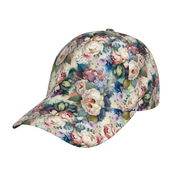 Fotbe Rose Flowers Classic Baseball Cap, Adjustable Snapback Hats, Outdoor Baseball Hat for Men and Women Cotton Soft