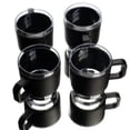 thumbnail image 2 of Juego de 4 Tazas de Vidrio de 350 ml con Cubierta y Agarradera de Plástico BRANG Diseño Moderno, 2 of 2