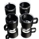 thumbnail image 2 of Juego de 4 Tazas de Vidrio de 350 ml con Cubierta y Agarradera de Plástico BRANG Diseño Moderno, 2 of 2