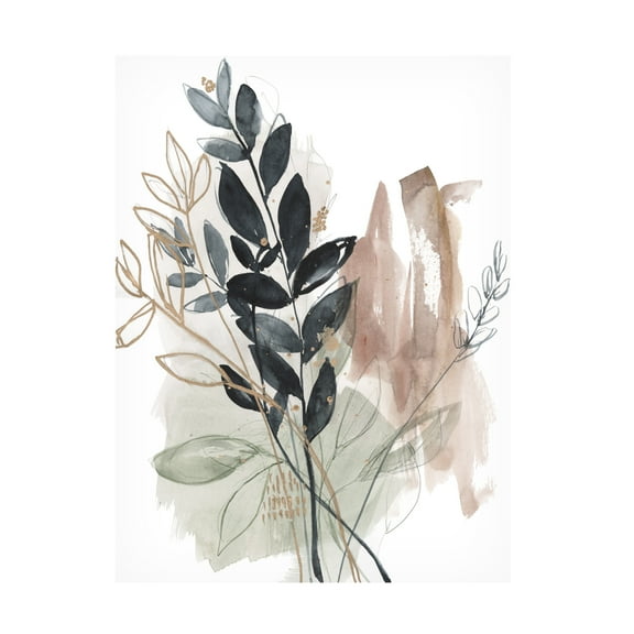 Jennifer Goldberger 'Bundled Leaves II' Canvas Art