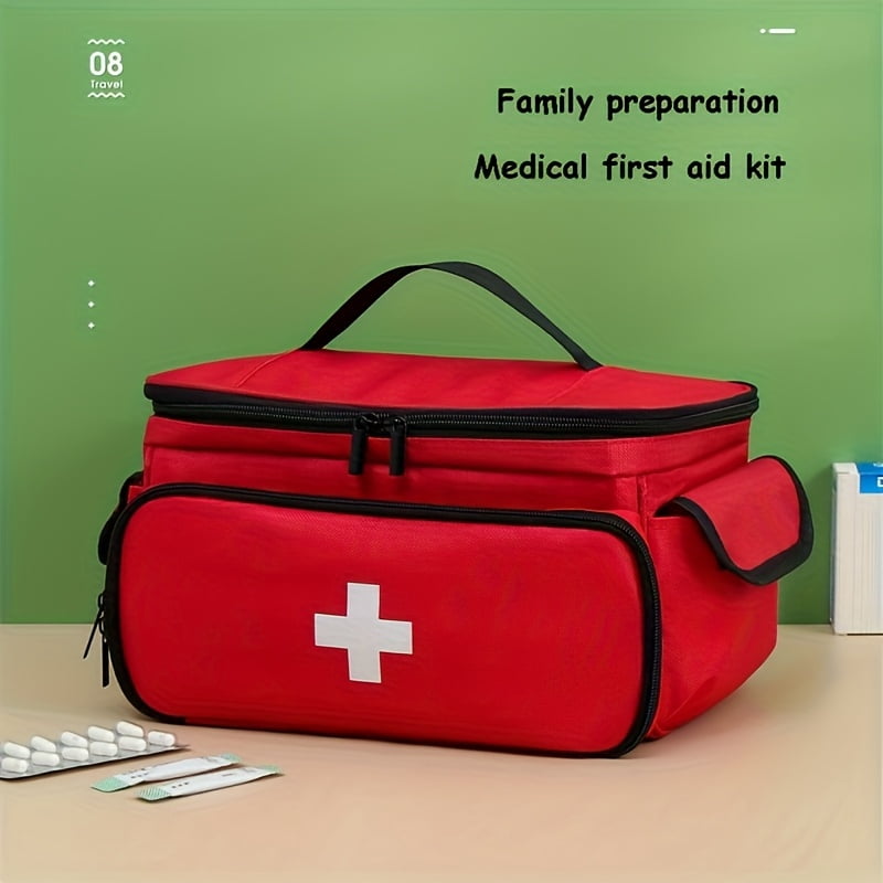 Travel Medicine Bag Organizer, Medicine Organizer Storage, Pill Bottle Organizer Storage, Medication Organizer for Home, Medicine Kit, Travel Emergency Kit (Bag Only), Shelf Baskets