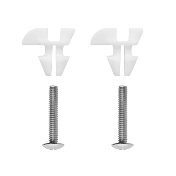 2Pcs Toilet Seat Screws & Bolts Plastic Securing Fasteners for Toilet Seat Installation Corrosion Resistant Hardware