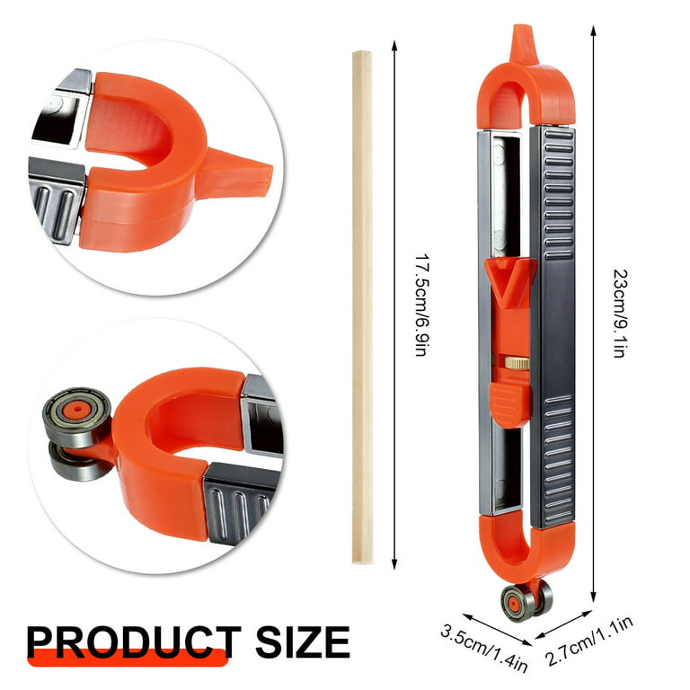 Precise Contour Scribe Tool Woodworking - with Lock for Pencil,Upgrade Measuring Tools, Ultimate Scribing Tool Suitable for Woodworking Finish