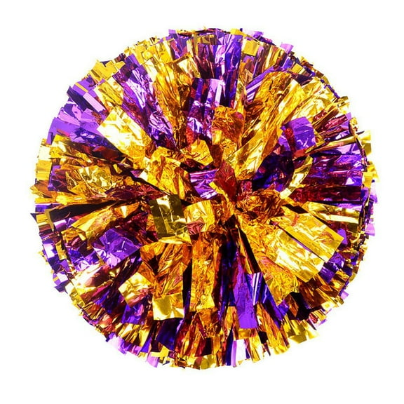 Big Clearance! 2 Pack Cheerleader Pom Poms Sports Dance Cheer Plastic Pom Poms Cheerleading Cheering Colorfast metallic Cheerleader Pom Poms for Aerobics Balls Sports Competition (11.8" H x 12..5" W)