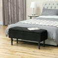 thumbnail image 2 of HOMCOM Ottoman with Storage & Wooden Legs, 57L Storage Ottoman, Black, 15", 2 of 10