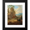 thumbnail image 2 of Franz de Paula Ferg 15x18 Black Modern Framed Museum Art Print Titled - A Landscape with Ruins and Resting Figures, 2 of 5