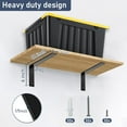 thumbnail image 4 of ELSKER&HOME Shelf Brackets 12 Inch, 10 Pack Floating Shelf L Brackets for Shelves Support, Black Metal Heavy Duty Shelf Brackets for DIY Decorative, 4 of 7