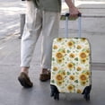 thumbnail image 3 of White Green Leaf Flower Sunflower Pattern Luggage Cover Fashion Suitcase Cover Baggage Covers Fit 25-28 Inch Luggage (Go Travel), 3 of 5