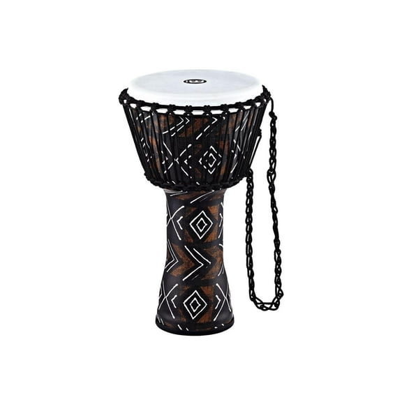 Meinl Percussion 10" Travel Series Rope Tuned Djembe with Synthetic Head - Kanga Sarong