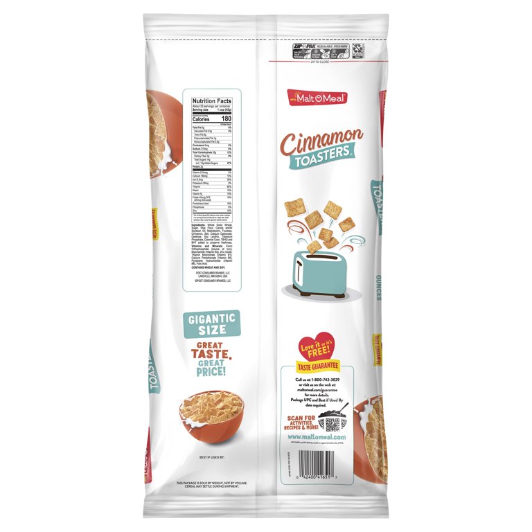 MaltOMeal Cinnamon Toasters Breakfast Cereal, Family