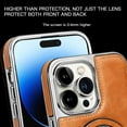 thumbnail image 4 of OSEVIO Luxury Leather Invisible Stand Phone Case, Transmitg Premium Luxury Leather Invisible Stand for iPhone Case15/14/13/12 Pro Max, with Magnetic Invisible Ring Stand (for lphone 14,Purple), 4 of 8