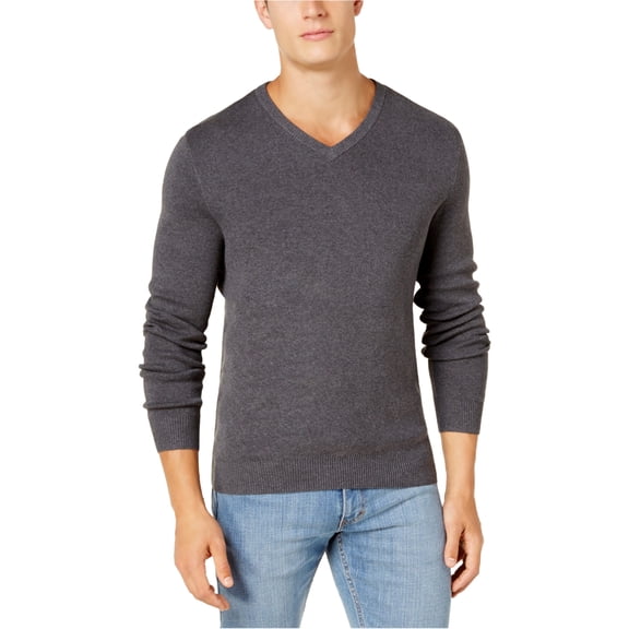 Club Room Mens Knit Pullover Sweater, Grey, Small