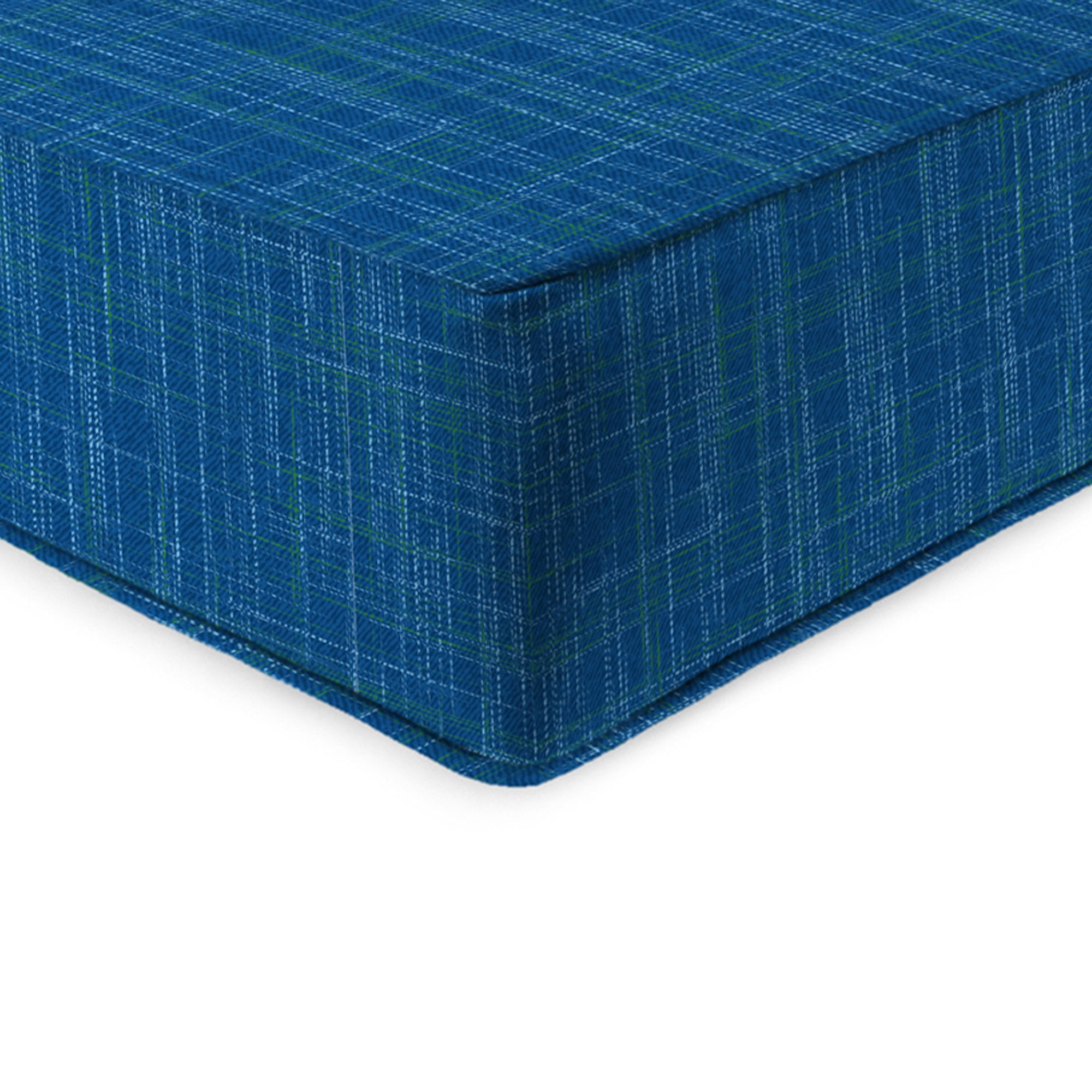 Jordan Manufacturing 48" x 24" Harlow Lapis Blue Solid Rectangular Outdoor Deep Seat Chair Cushion Set with Welt