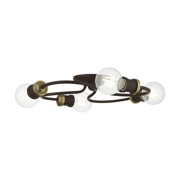 Livex Lighting - Bromley - 4 Light Large Flush Mount In Transitional Style-4.63