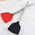 thumbnail image 2 of KEINXS Silicone Turner Stainless Steel Handle Spatula Heat Proof Cooking Spatula Kitchen Turner with Metal Handle Scraper Shovel, 2 of 5