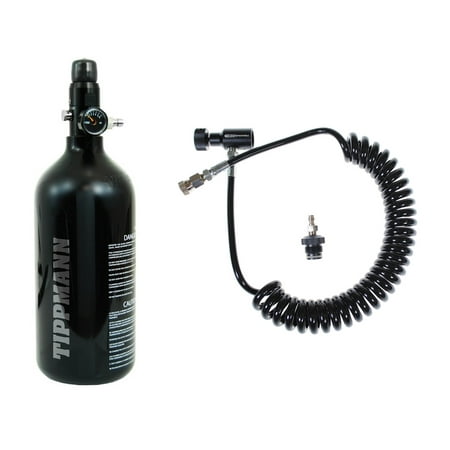 Tippmann 48ci/3000psi HPA Paintball Tank + Remote Line Coil w/ Quick (Best Hpa Tank For Airsoft)