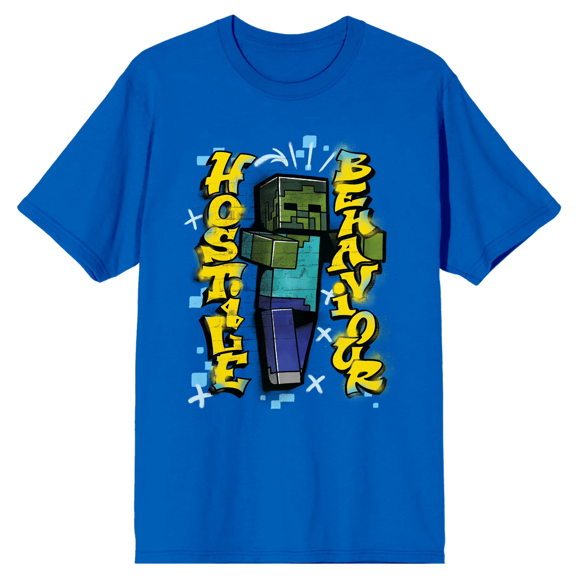 lige ud Paranafloden kunst Minecraft Cursed Zombie Steve Hostile Behavior Men's Royal Blue T-shirt-Large  - Walmart.com