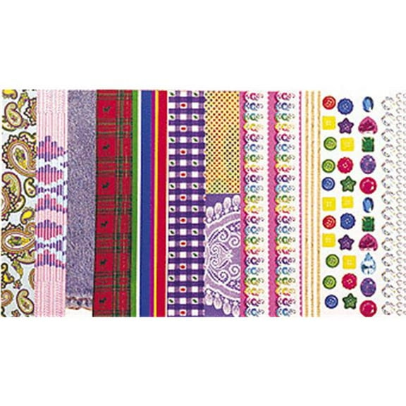 Roylco Assorted Pattern Fabric Paper Design, 8-1/2 x 11 Inches, 40 Sheets