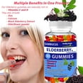 thumbnail image 5 of Elderberry Gummies with Zinc and Vitamin C (90 pcs) - Sambucus Elderberry Gummies for Adults and Kids - Black Elderberry Gummies - Immune Support - Organic Herbal Berries and Elderflowers, 5 of 6