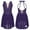 Purple, variant on Girls Sleeveless Gymnastics Leotard Dress Lyrical Modern Dance Competition Figure Skating White 16