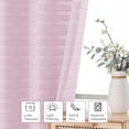 thumbnail image 3 of SIABC-Boho Striped Curtains 63 Inch Length for Bedroom 2 Panels Set, Cross Striped Clip Textured Blush Curtains Light Filtering Soft Airy Window Treatments for Living Room, Each 42 Wx63 L, 3 of 4