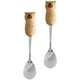thumbnail image 4 of 2 cucharas de café con mango de madera, cuchara para mezclar alimentos, adorable cuchara para revolver, 4 of 6