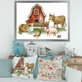 thumbnail image 3 of Designart 'Farm House With Goose Cow Pig Chicken and Haystack' Rustic Framed Art Print, 3 of 4