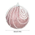thumbnail image 3 of sruoe Shatterproof Christmas Ball Ornaments Christmas Tree Decorations Holiday Decor 8cm Lace Christmas Balls Blue Party Indoor Outdoor Holiday Decor, 3 of 7
