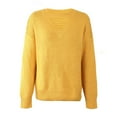 thumbnail image 4 of Aoochasliy Womens Sweaters Pullover Clothes Trendy Casual O-Neck Solid Knitted Sweater Tops, 4 of 8