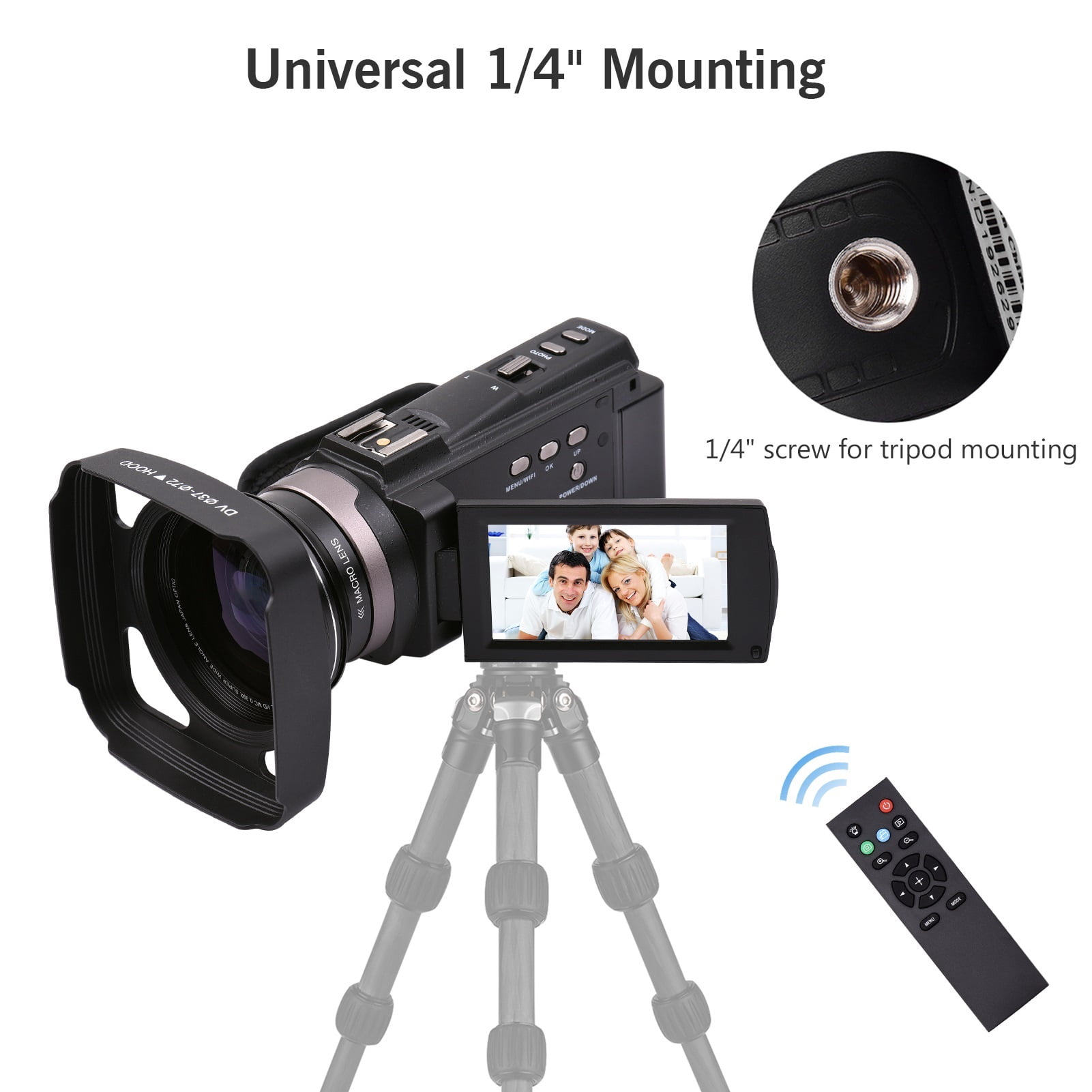4K 60FPS Ultra HD Digital Video Camera DV Camcorder 48MP Anti-shaking Time Lapse Slow Motion Digital Video Camera ,Easy to Operate