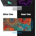 thumbnail image 2 of Vintage Art Mandala Large Gaming Mouse Pad,Waterproof Desk Mat for Desktop,Non-Slip Rubber Base Mousepad with Stitched Edges for Laptop Office and Home 35.4X15.7 Inch, 2 of 6