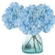 thumbnail image 2 of Flores de hortensia artificiales, Meiwo 2 piezas Flores de seda de hortensia falsas para brillar el arreglo de la escena de su boda y la decoración de la fiesta en el hogar (azul) Zhivalor SNFLD1758, 2 of 6