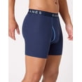 thumbnail image 3 of Hanes Ultimate Men's Underwear Boxer Briefs Pack - 4-Pack - ComfortSoft Cotton Ringer - Moisture-Wicking Black/Blue/Gray S, 3 of 8