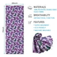 thumbnail image 2 of Purple Butterfly Pattern Hot Yoga Mat Towel Non Slip for Hot Yoga - Quick-Drying Yoga Mat Cover with 4 Corner Pockets with Travel Bag - Hot Yoga Towel Non Slip Grip Moisture Wicking Sweat 70"x26", 2 of 6