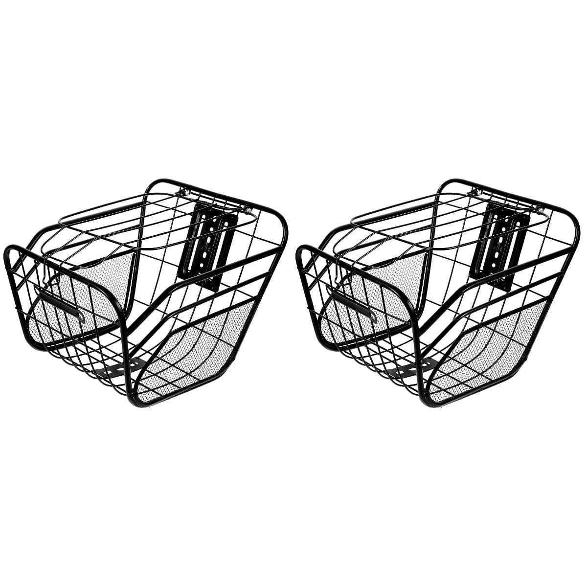 WEUVEB  Durable Metal Front Bicycle Basket Easy Install 2Pcs