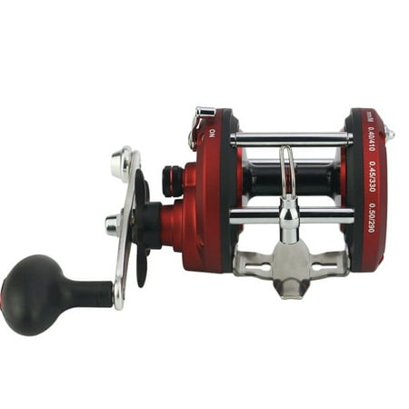 12BB Right Handed Large Line Capacity Round Baitcast Reel Trolling Reel for Sea Fishing Specification:JD300 metal line
