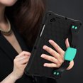 thumbnail image 4 of Kids Friendly Tablet Case for Samsung Galaxy Tab A8 10.5" SM-X200/SM-X205, Heavy Duty Wristband Shoulder Strap Crossbody Lanyard Cover with Kickstand Military Grade Anti-Drop Shockproof Ca, Black+Mint, 4 of 6