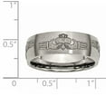 thumbnail image 2 of Titanium 8mm Laser Design Brushed Band, 2 of 7