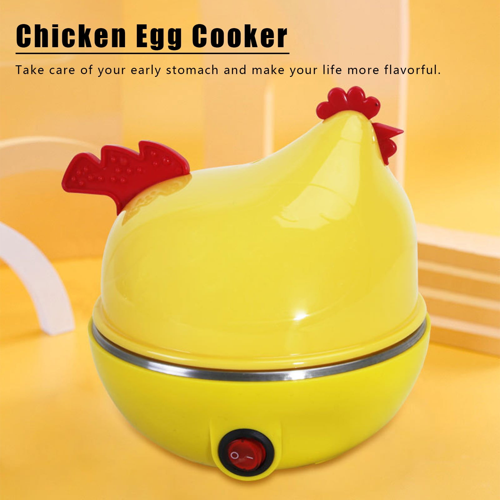 Rapid Egg Cooker,Electric Egg Steamer,Multifunction Boiled Egg Cooker,Hen Shape Rapid Egg Boiler with Auto Shut Off for Hard Boiled, Poached, Soft Boiled Eggs