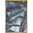 thumbnail image 3 of PixonSign Framed Canvas Print Wall Art Palm Trees Against Cloudy Sky Nature Ocean Photography Modern Art Nautical Scenic Colorful Multicolor Pastel for Living Room, Bedroom, Office - 24"x36" Natural, 3 of 5